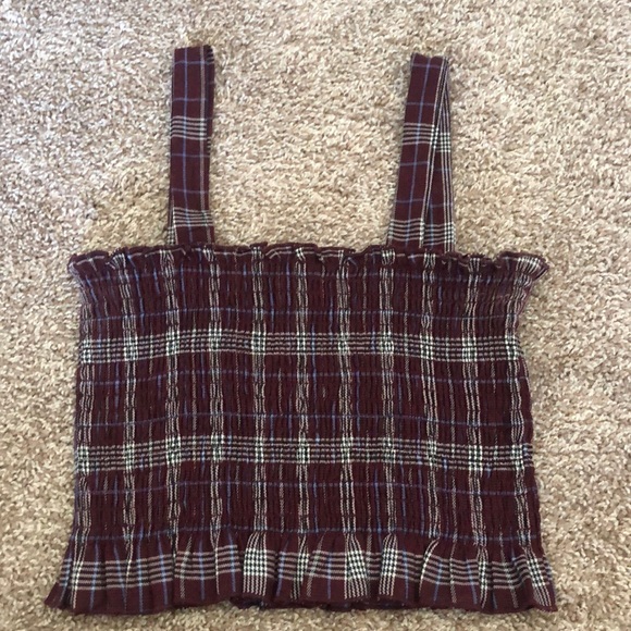 Plaid cropped tank top - Picture 1 of 2